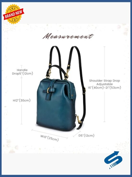 Genuine Leather Convertible Backpack Purse Women\'s Shoulder Bag Daypack